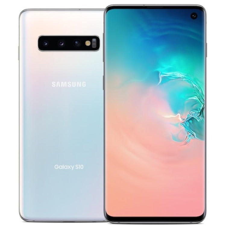 Cellulaire reconditionné Samsung Galaxy S10 Blanc Prismatique 128go 9/10