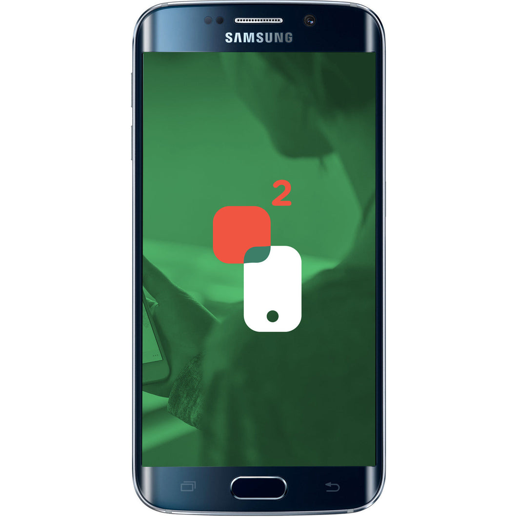 Téléphone usagé-Samsung Galaxy S6 Edge Plus Déverrouillé bleu 32go 9/10-SecondCell.ca