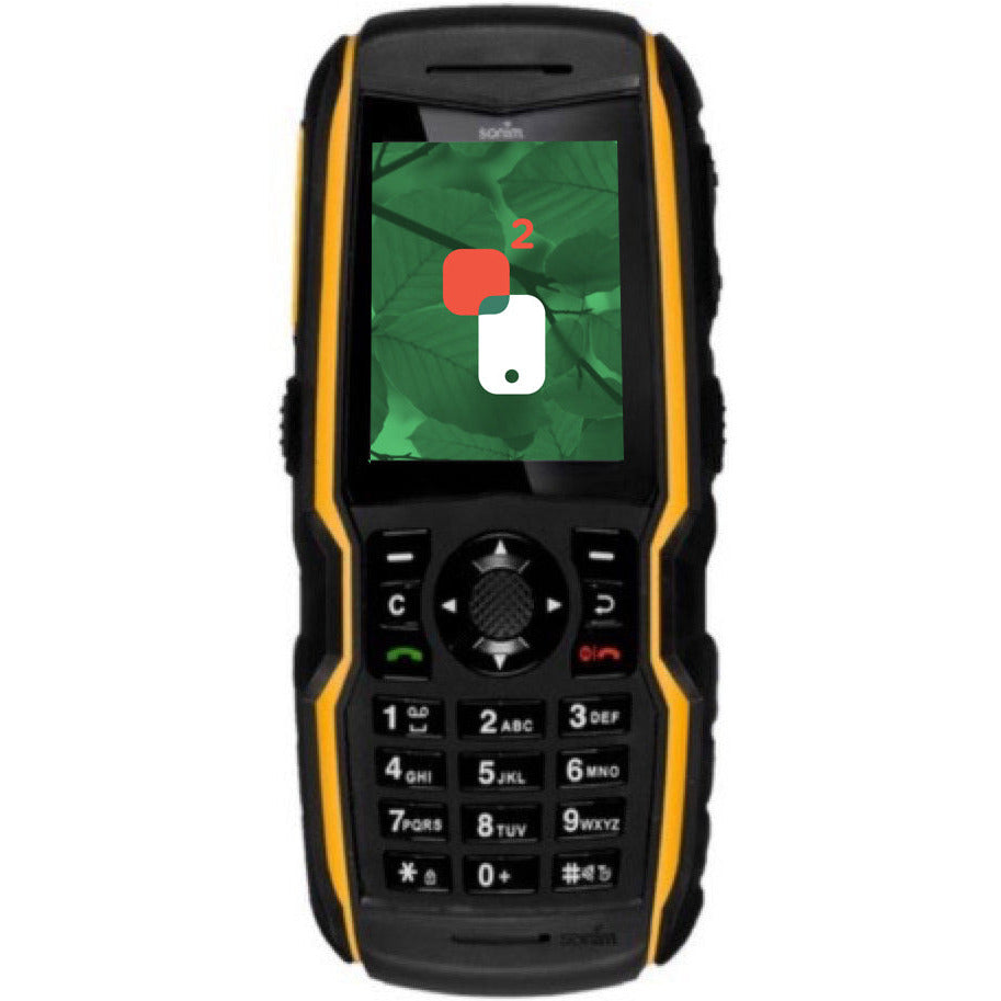 Téléphone usagé-Sonim xp1520 Déverrouillé Noir et Jaune 8/10-SecondCell.ca